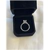Image 3 : NEW S925 1.5CT SIMULATED DIAMOND (CZ) TWIST RING, SIZE 7, MOUNTED IN 925 STERLING SILVER W/ WHITE GO