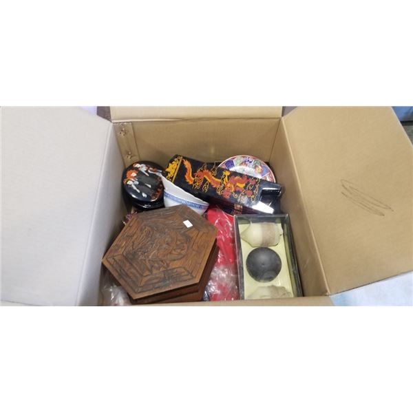 BOX OF EASTERN COLLECTIBLES