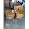 Image 1 : PAIR OF WALNUT 2 DRAWER NIGHTSTANDS