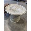 Image 3 : ROUND RATTAN TABLE AND SEWING BASKET