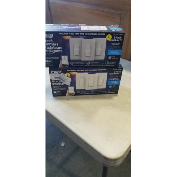 2 FEIT ELECTRIC SMART DIMMERS THREE PACKS