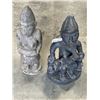 Image 1 : 2 AFRICAN OLD WOOD CARVINGS, 24 INCH TALL