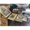 Image 3 : LARGE LOT OF ESATE ARTWORK, INCLDUING VINTAGE AND ANTIQUE FRAMES AND ART