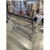 Image 4 : VINTAGE CAST IRON AND WOOD PATIO BENCH