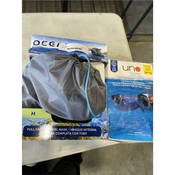 TWO AS NEW FULL FACE SNORKEL MASKS