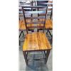 Image 2 : 3 WOOD BAR STOOLS