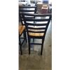 Image 4 : 3 WOOD BAR STOOLS
