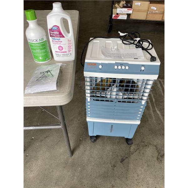 EVOPORATIVE AIR COOLER W/ 2 JUGS OF TREATMENT - WORKING