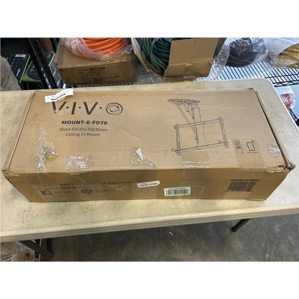 VIV BLACK ELECTRIC FLIP DOWN CEILING TV MOUNT
