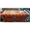 Image 1 : FLAT OF ZERO SUGAR PEACH MANGO GINGERALE, SOME CANS MAY BE MISSING