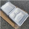 Image 3 : CASE OF SAYE 8" X 8" 3 COMPARMENT CLAMSHELL CONTAINERS 200CT