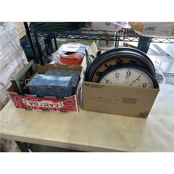2 BOXES OF ASSORTED HOME DECOR