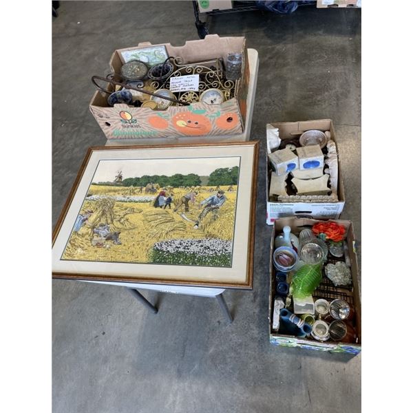 3 TRAYS OF HOUSEHOLD GOODS AND DECOR