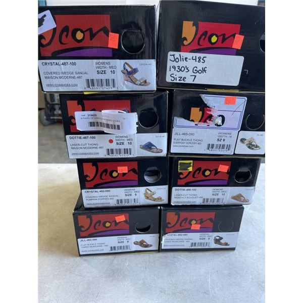 8 PAIRS OF VARIOUS WOMANS SHOES