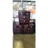 Image 1 : 3 THREE DRAWER NIGHT STANDS