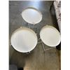 Image 1 : 3 WHITE METAL SIDE TABLES