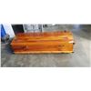 Image 1 : LARGE WOODEN TRUNK 58: LONG, 23" WIDE W/ TIE DOWN STRAPS