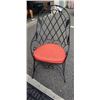 Image 6 : 4PC OUTDOOR PATIO CONVERSATION SET W/ ORANGE CUSHIONS - LOVE SEAT, 2 CHAIRS, AND TABLE