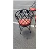 Image 7 : 4PC OUTDOOR PATIO CONVERSATION SET W/ ORANGE CUSHIONS - LOVE SEAT, 2 CHAIRS, AND TABLE