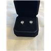 Image 2 : NEW S925 0.6CT EACH SIMULATED DIAMOND (CZ) STUD EARRINGS, MOUNTED IN 925 STERLING SILVER W/ WHITE GO