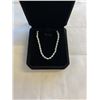 Image 1 : NEW S925 3.0MM TWISTED ROPE NECKLACE, 22.5" LONG 925 STERLING SILVER W/ WHITE GOLD OVERLAY