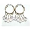 Image 1 : STERLING SILVER NATURAL ROSE QUARTZ EARRINGS, W/A $850.00.