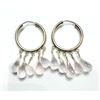 Image 3 : STERLING SILVER NATURAL ROSE QUARTZ EARRINGS, W/A $850.00.