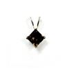 Image 2 : STERLING SILVER NATURAL SMOKY QUARTZ PENDANT, RETAIL $300.00.