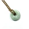 Image 2 : NATURAL JADEITE PENDANT WITH BRASS CHAIN, RETAIL $350.00.
