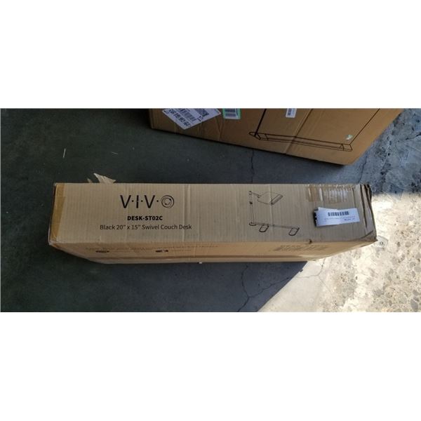 VIVO BLACK 20" X 15" SWIVEL COUCH DESK