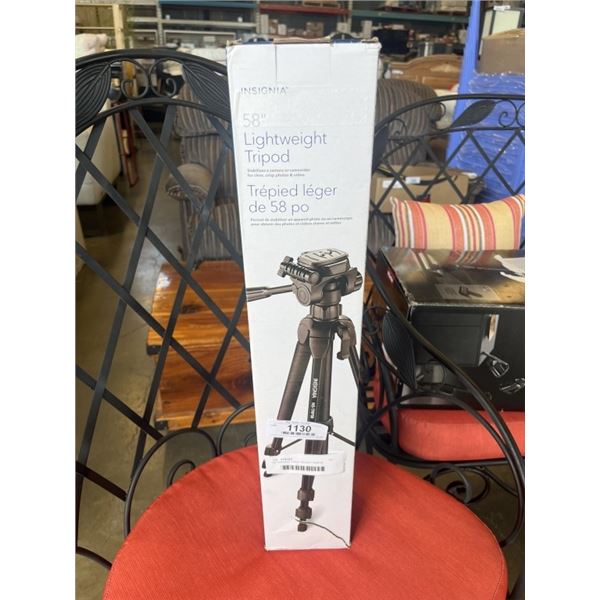 58" INSIGNIA  LIGHT WEIGHT TRIPOD, RETAIL $79