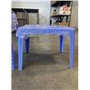 Image 2 : 6 NEW BLUE STACKING PATIO SIDE TABLES 25"x17"