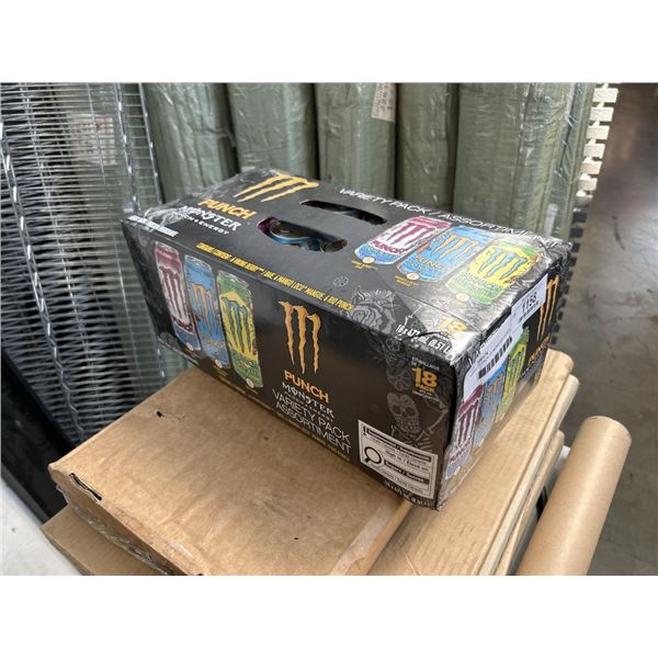 VARIETY PACK OF MONSTER PUNCH, 18 CANS