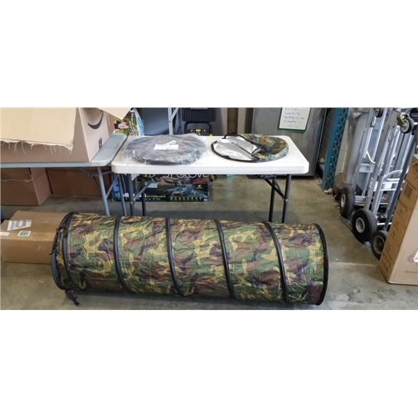 2 NEW NARMAY CAMOUFLAGE POP UP PLAY TUNNEL