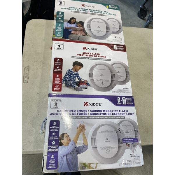 KIDDE 2 PACK SMOKE + CARBON MONOXIDE ALARM AND KIDDE 2 PACK SMOKE ALARM AND KIDDE 2 PACK HARDWIRED S