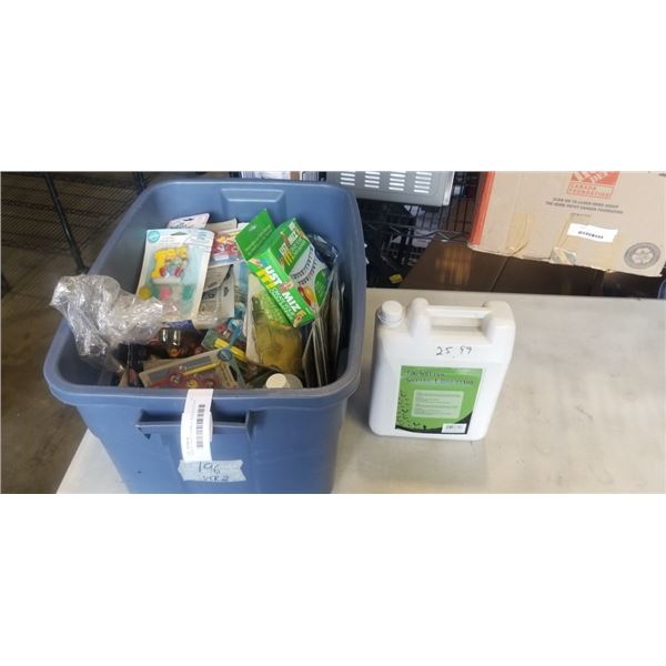 TOTE OF PARTY SUPPLY, FOG SOLUTION ETC