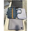 Image 1 : DESKTOP RISER AND ASSORTED LAPTOP CASES/SLEEVES