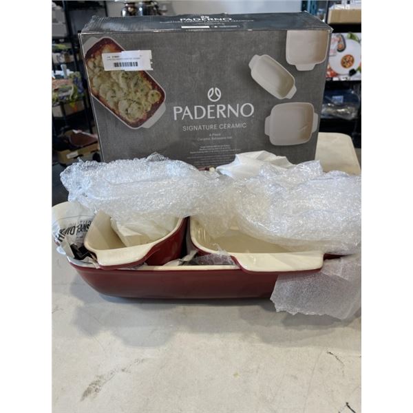 3 PIECES PADERNO SIGNATURE CERAMIC BAKEWARE
