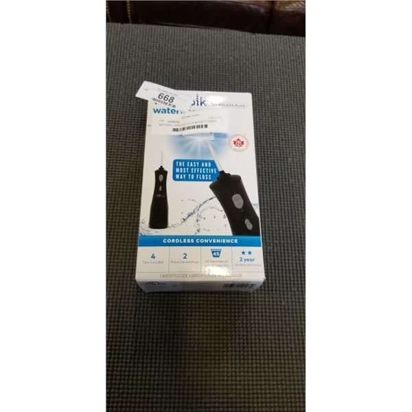WATERPIK CORDLESS PLUS WATER FLOSSER, BLACK/ SATIN SILVER - TESTED WORKING, RETAIL $74