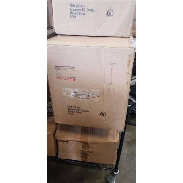 CASE OF 4 NEW MARQUIS LIGHTING CEILING PENDANT LIGHT FIXTURES