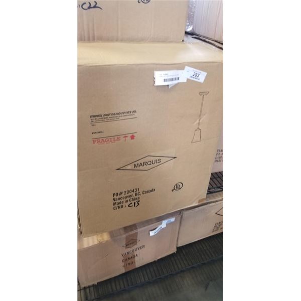 CASE OF 4 NEW MARQUIS LIGHTING CEILING PENDANT LIGHT FIXTURES