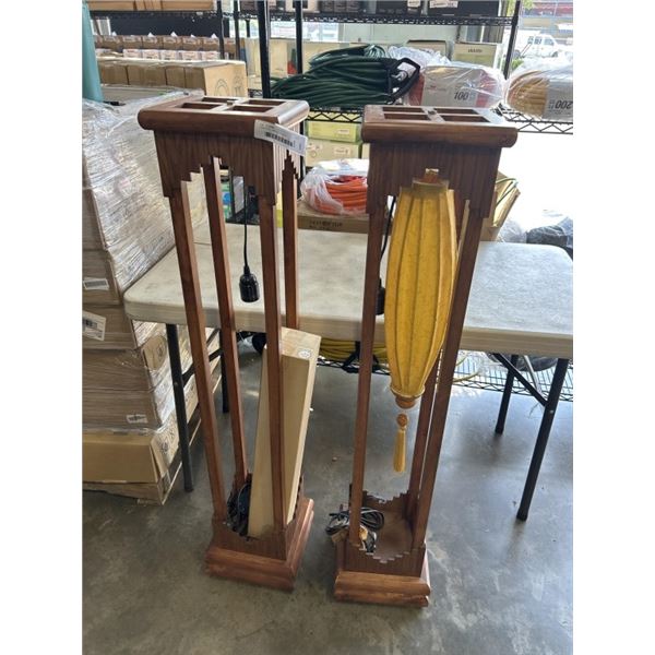 2 EASTERN LAMP PEDASTLES