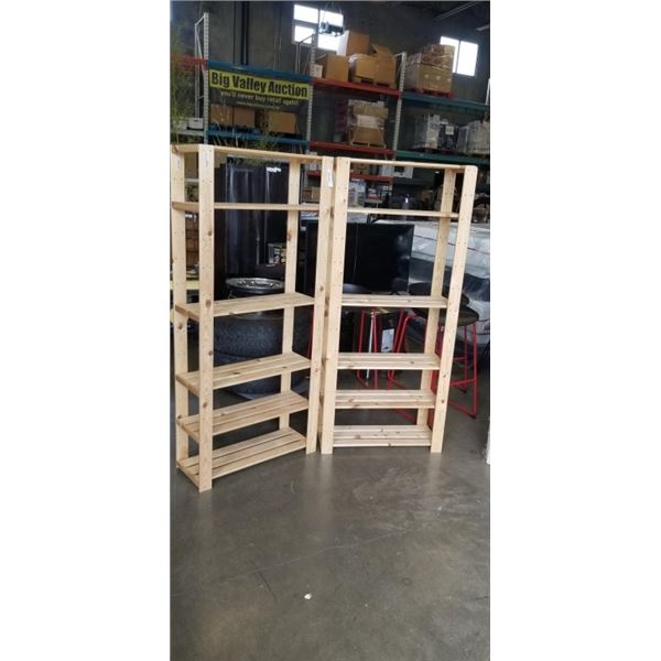2 PINE IKEA STORAGE SHELVES