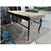 Image 4 : METAL BENCH W/ CUSHIONED SEAT