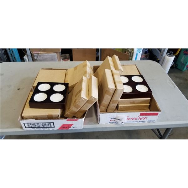 2 TRAYS OF NEW CANDLELIGHT HOLDERS WITH TEA LIGHTS
