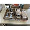 Image 1 : 4 NEW CERAMIC CANDLESTANDS AND 2 NEW CERAMIC VASES