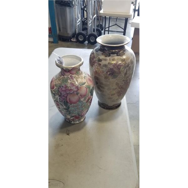 2 NEW EASTERN VASES. 14" AND 12" HEIGHT