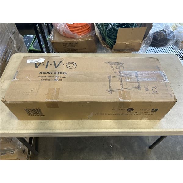 VIV BLACK ELECTRIC FLIP DOWN CEILING TV MOUNT