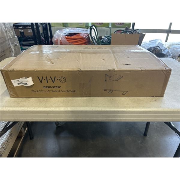 VIVO BLACK 20" X 15" SWIVEL COUCH DESK