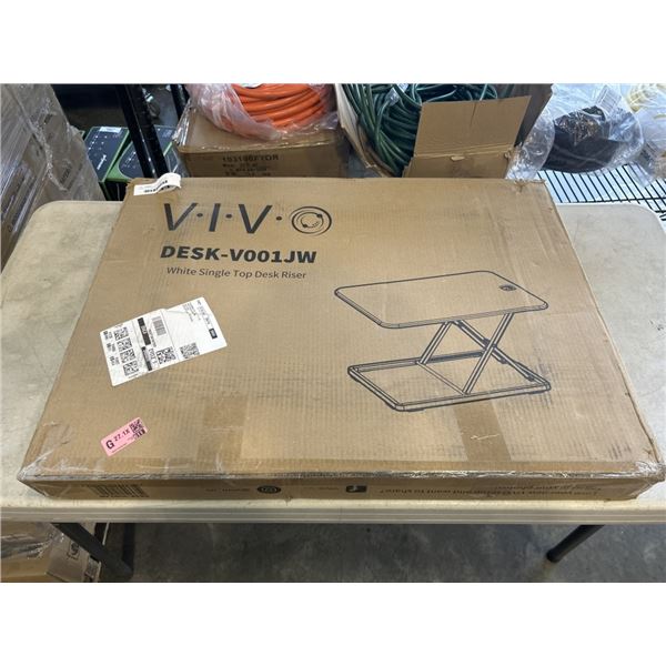 VIVO WHITE SINGLE TOP DESK RISER